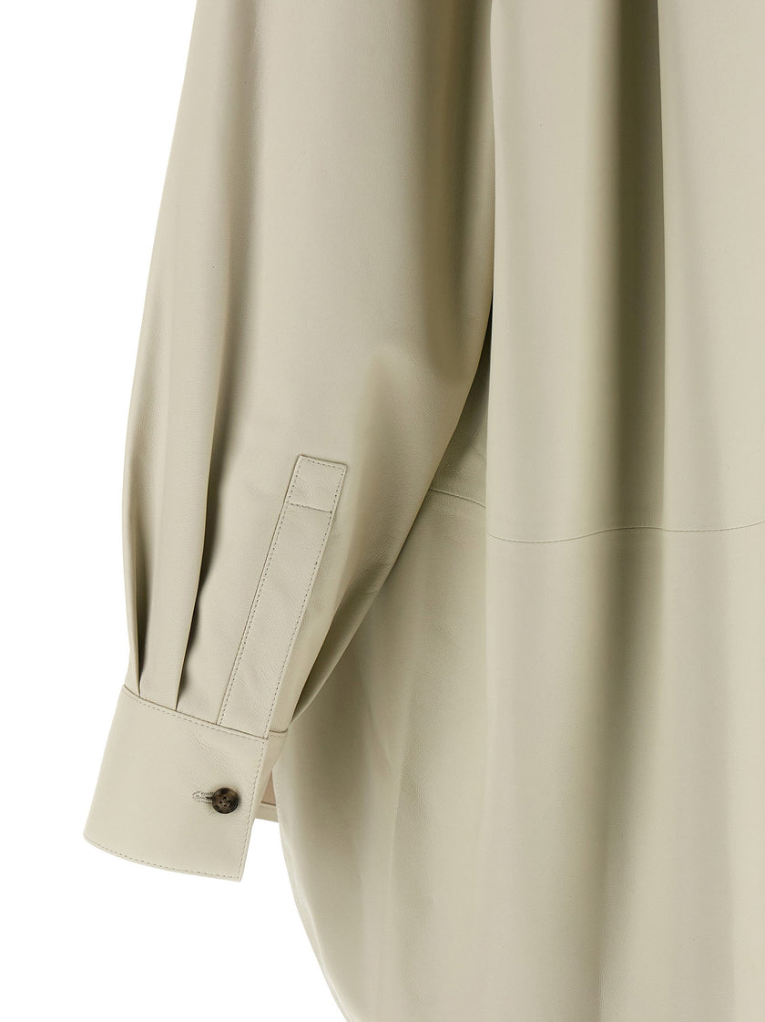 Yves Salomon Leather Shirt