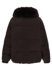 Yves Salomon Flannel Down Jacket With Mittens