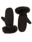Yves Salomon Flannel Down Jacket With Mittens