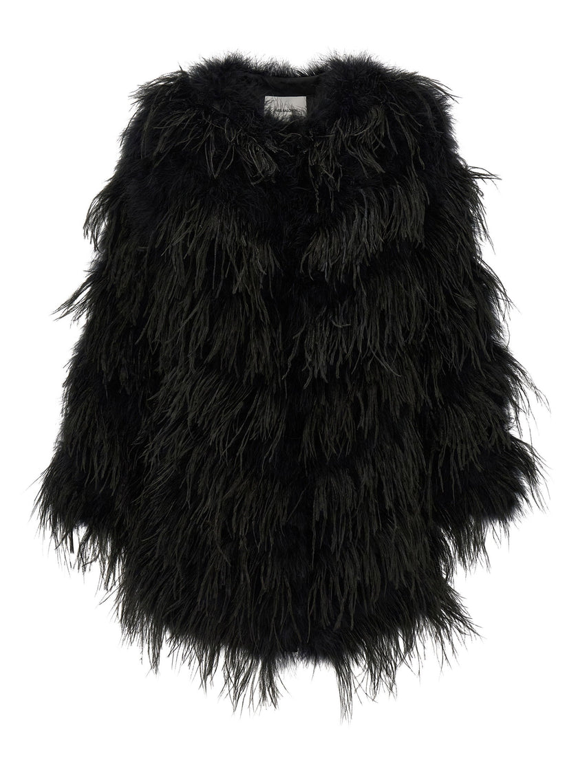 Yves Salomon Feather Caban