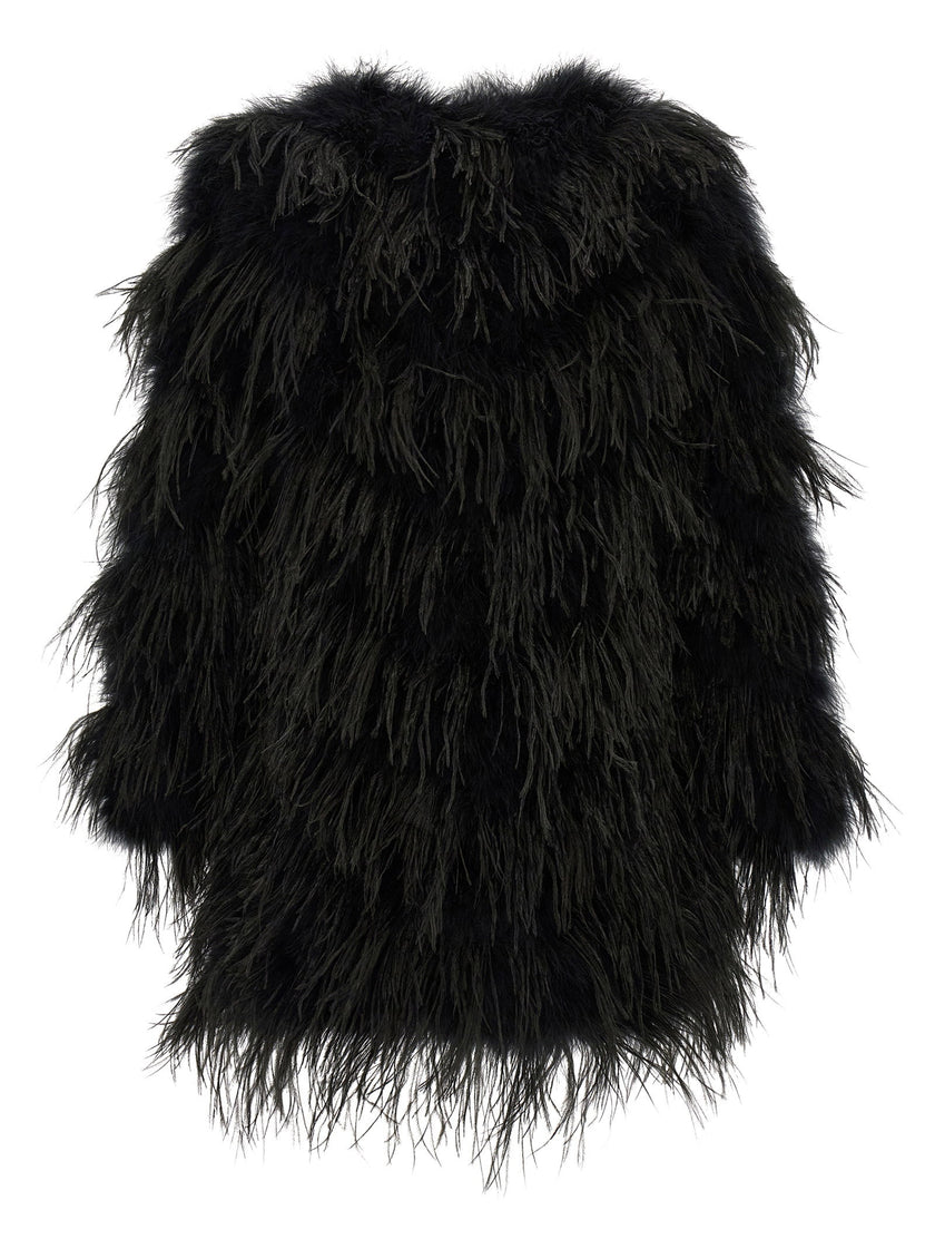 Yves Salomon Feather Caban