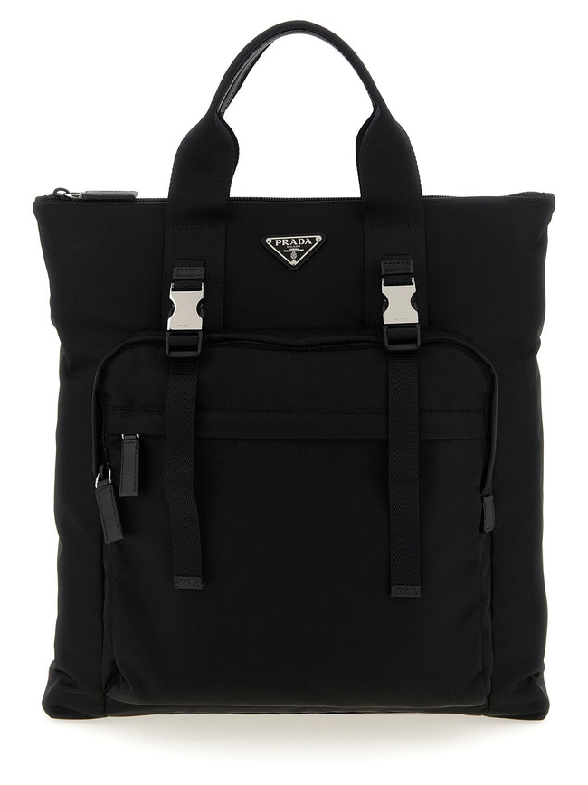 Prada Re-nylon And Saffiano Backpack Shopping Bag