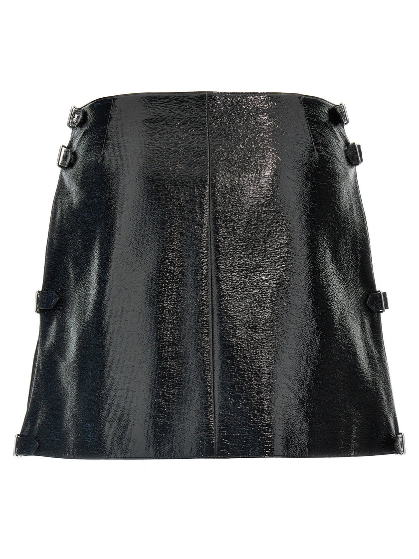 Courreges Mini Multi Sangle Vinyl Skirt