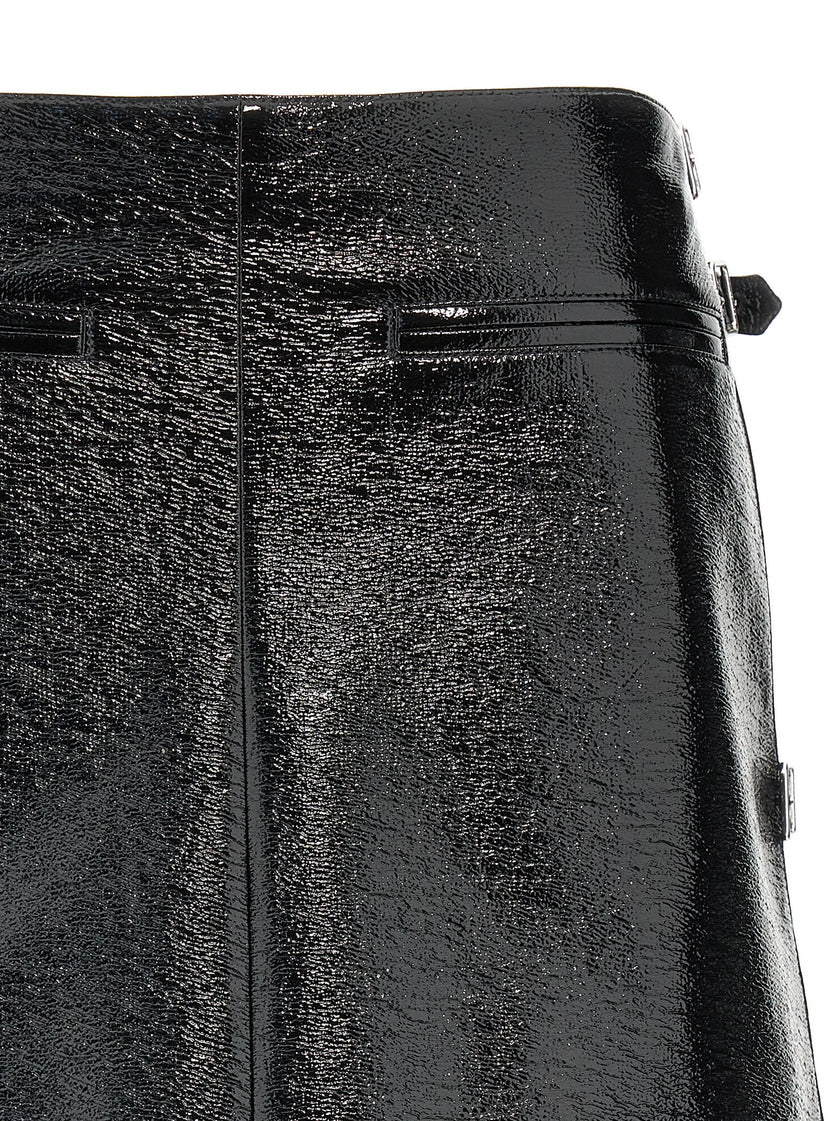 Courreges Mini Multi Sangle Vinyl Skirt