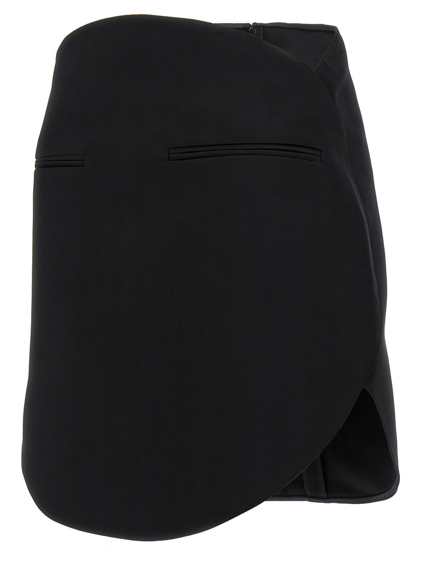 Courreges Circle Satin Skirt