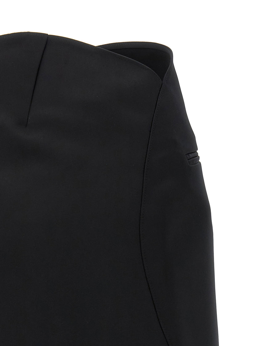 Courreges Circle Satin Skirt
