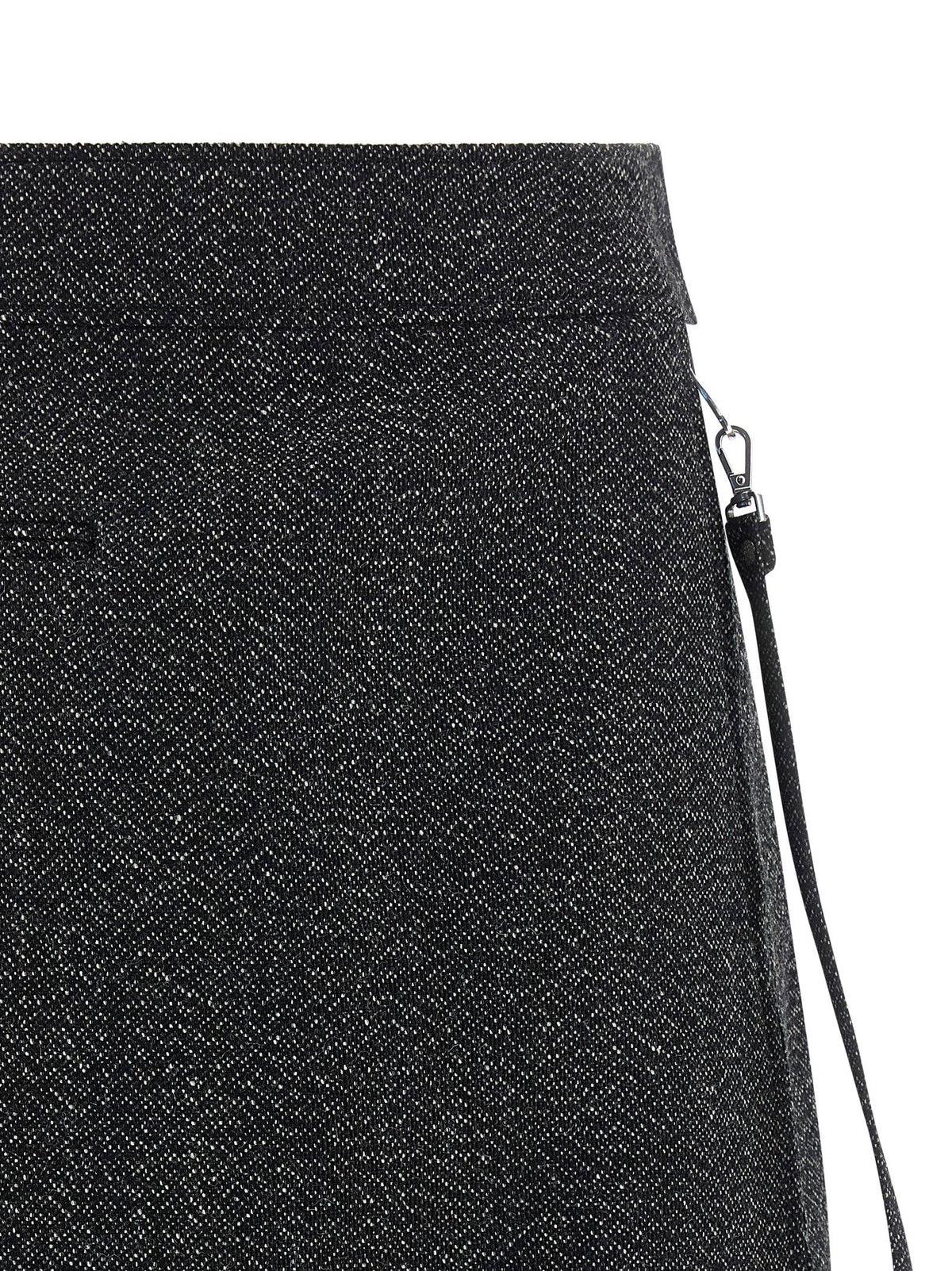 Courreges Zipped Caviar Mini Skirt