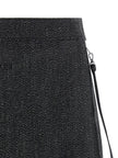 Courreges Zipped Caviar Mini Skirt