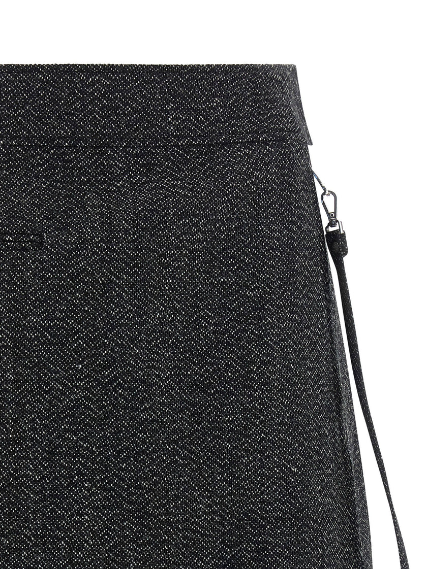 Courreges Zipped Caviar Mini Skirt