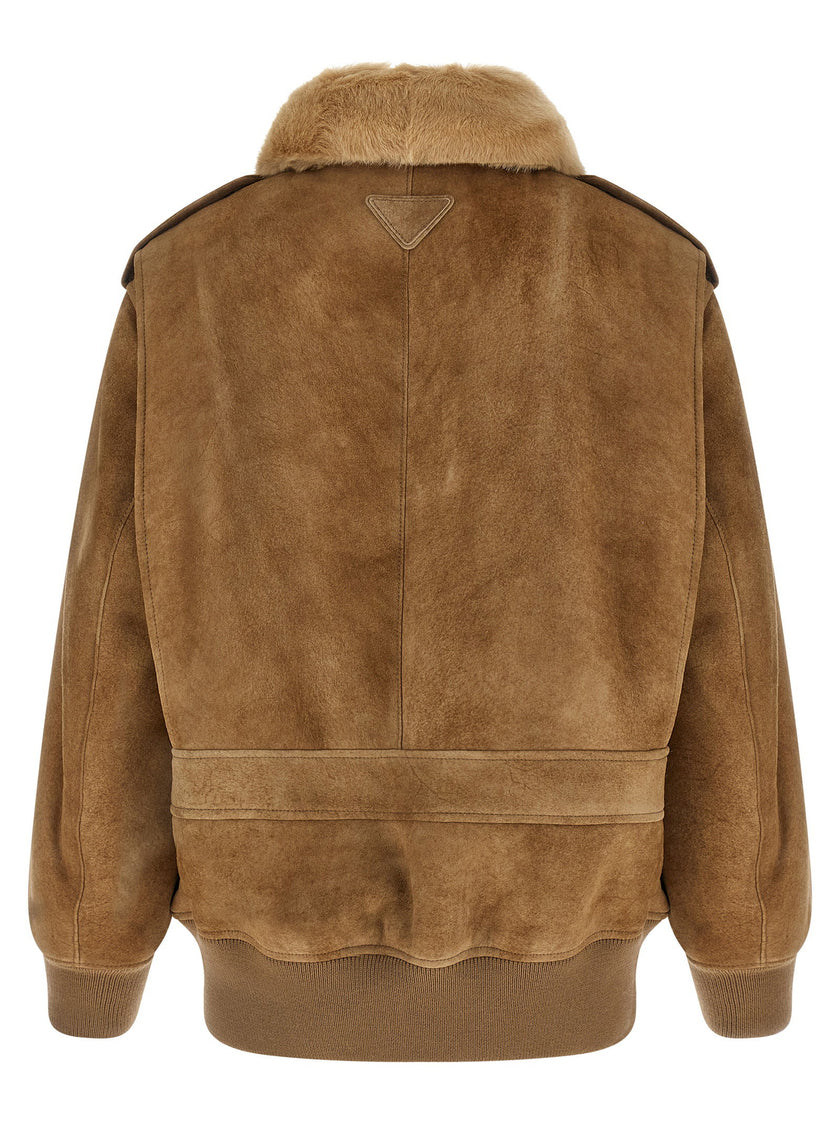 Prada Sheepskin Bomber Jacket