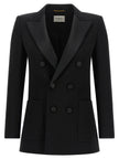 Saint Laurent Satin Lapel Blazer