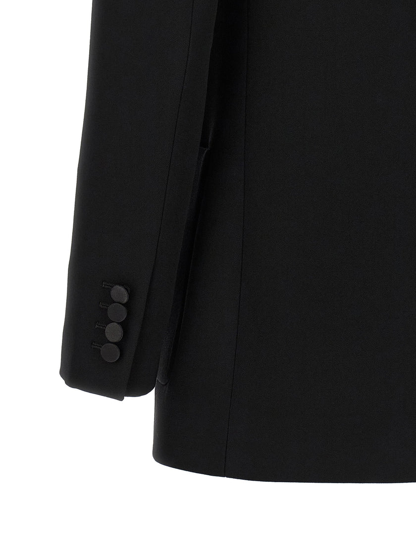 Saint Laurent Satin Lapel Blazer