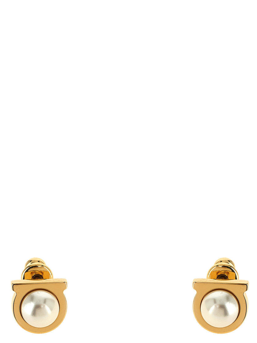 Ferragamo Gancini Pearl Earrings