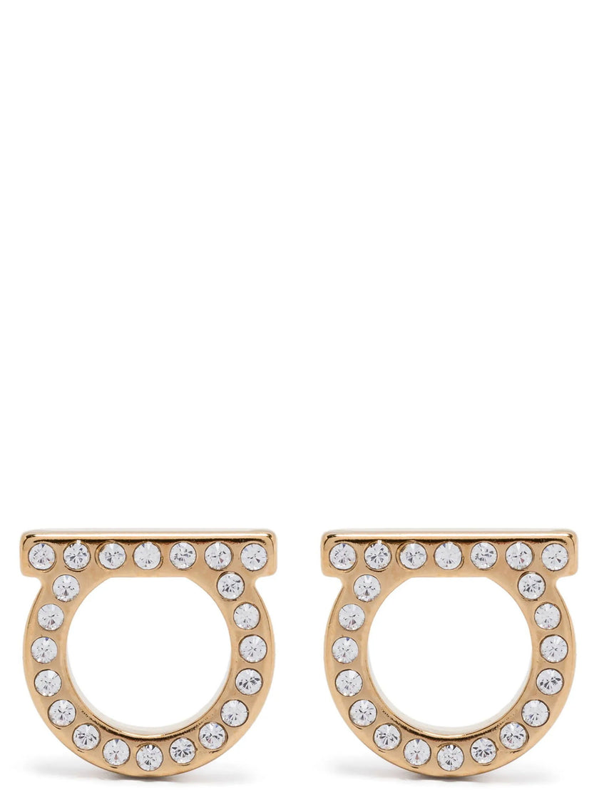 Ferragamo Gancini Crystals (l) Earrings