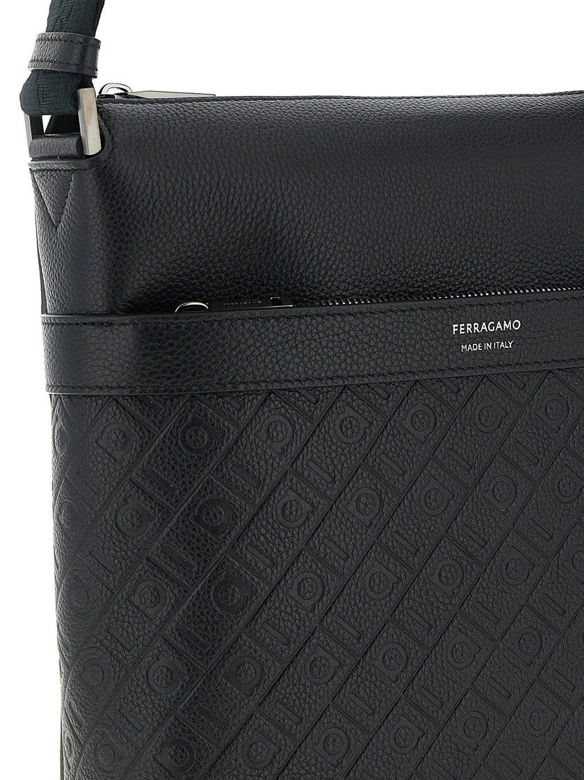 Ferragamo Monogram Messenger Crossbody Bag