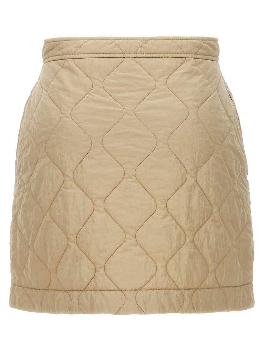 Burberry Quilted Nylon Skirt