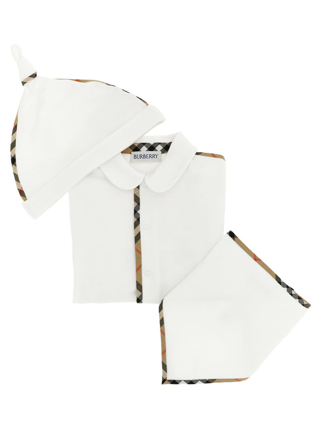 Burberry Baby Set Hamilton Jumpsuit + Cap + Bib