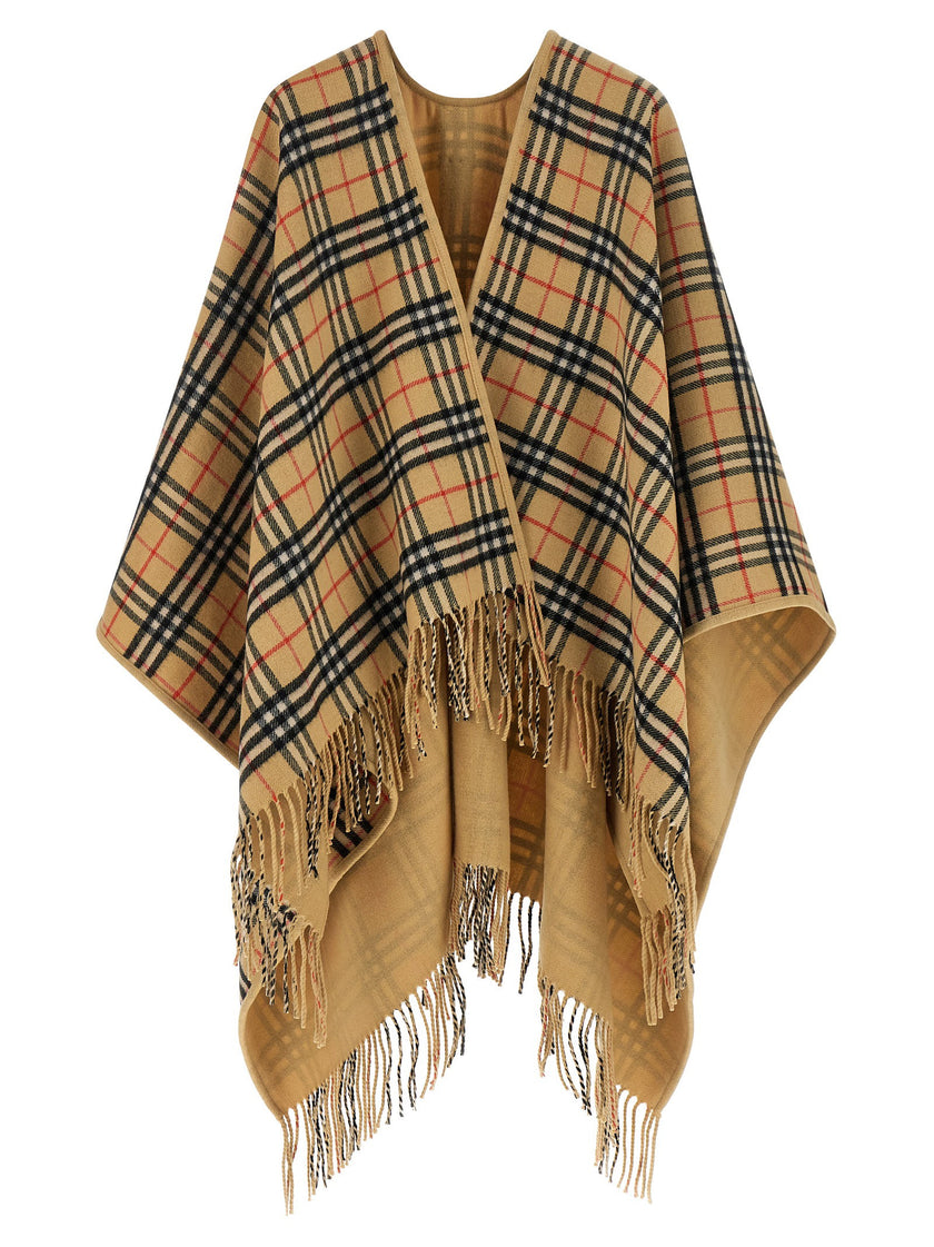 Burberry Check Wool Reversible Cape