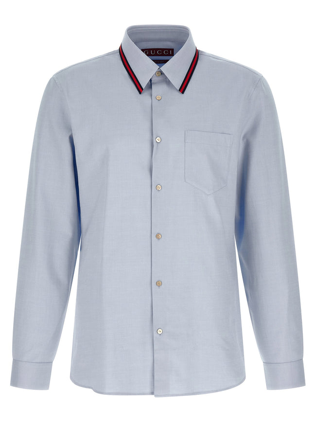 Gucci Web Collar Shirt