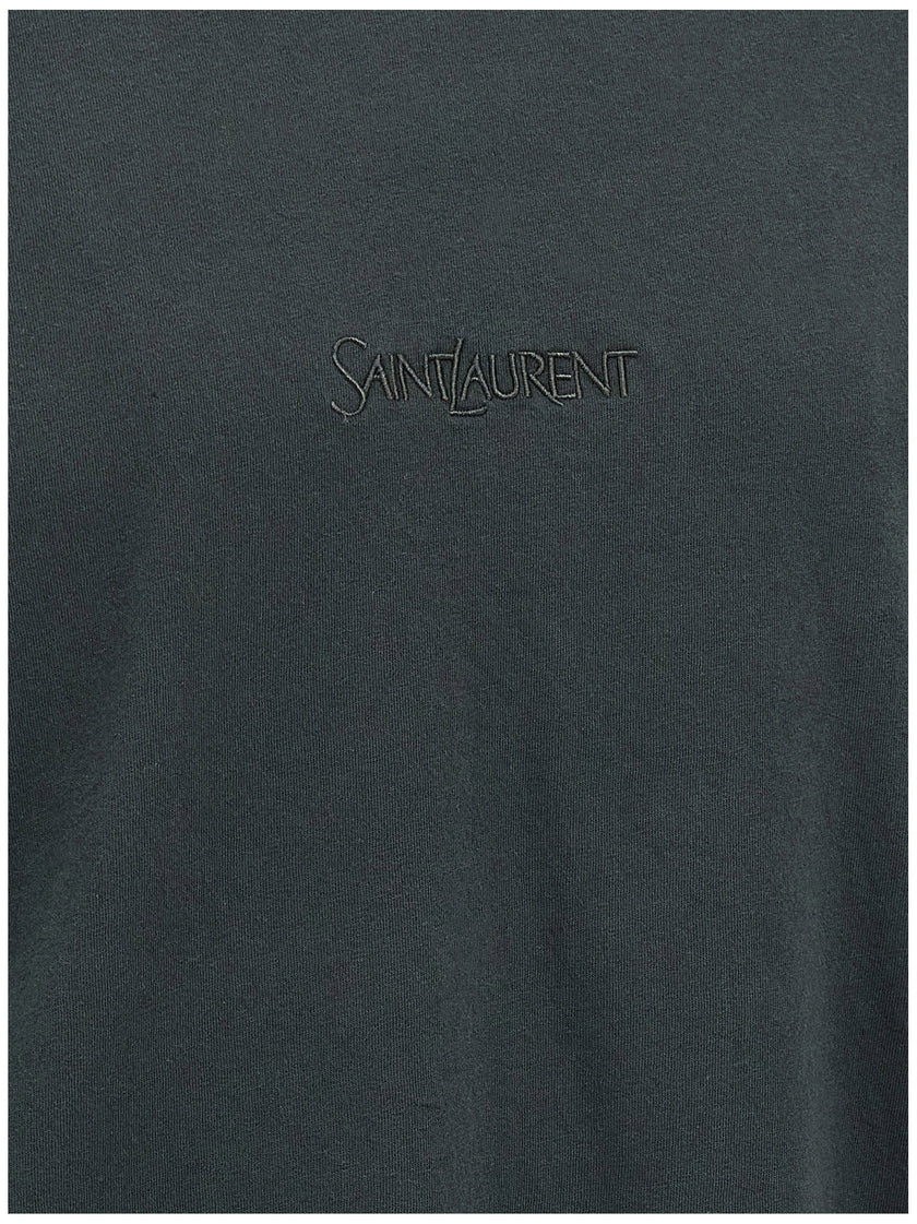 Saint Laurent Logo Embroidery T-shirt