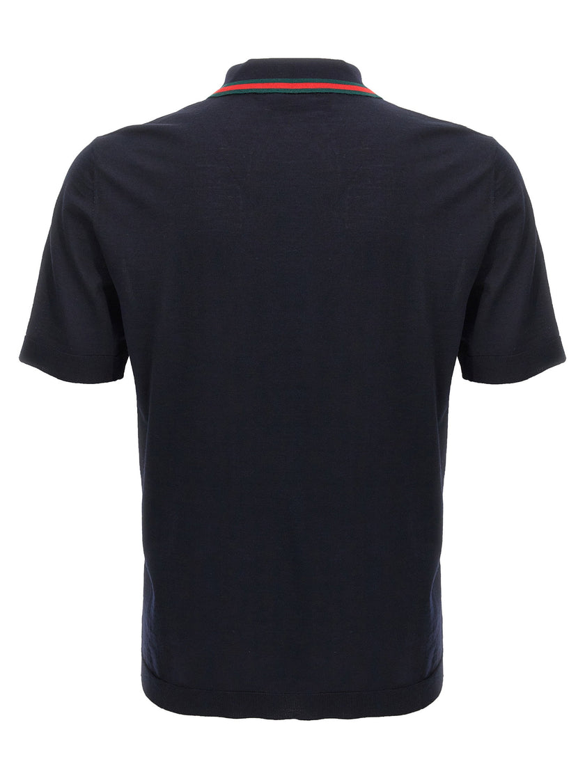 Gucci Web Ribbon Polo Shirt