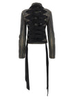 Balenciaga Lace Up Denim Jacket