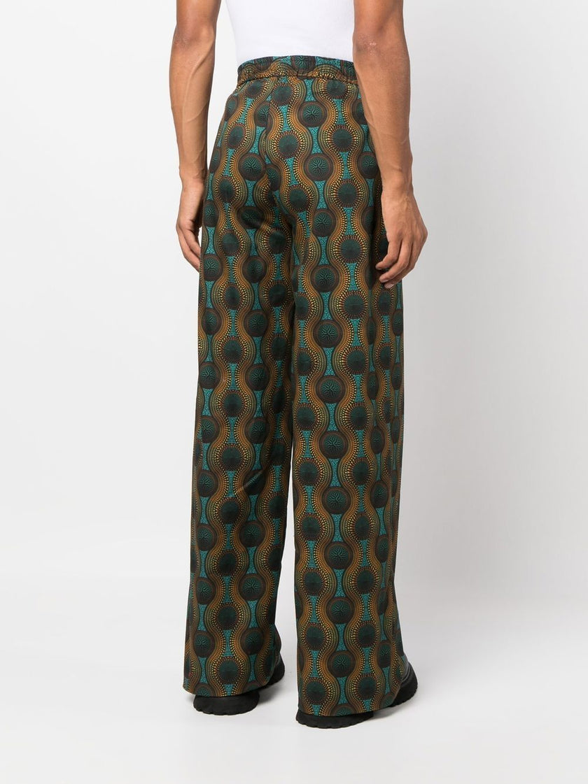 Ozwald Boateng Elastic waist printed cotton trousers