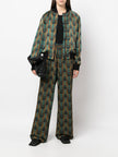 Ozwald Boateng Elastic waist printed cotton trousers