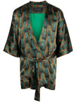 Ozwald Boateng Printed silk short kimono