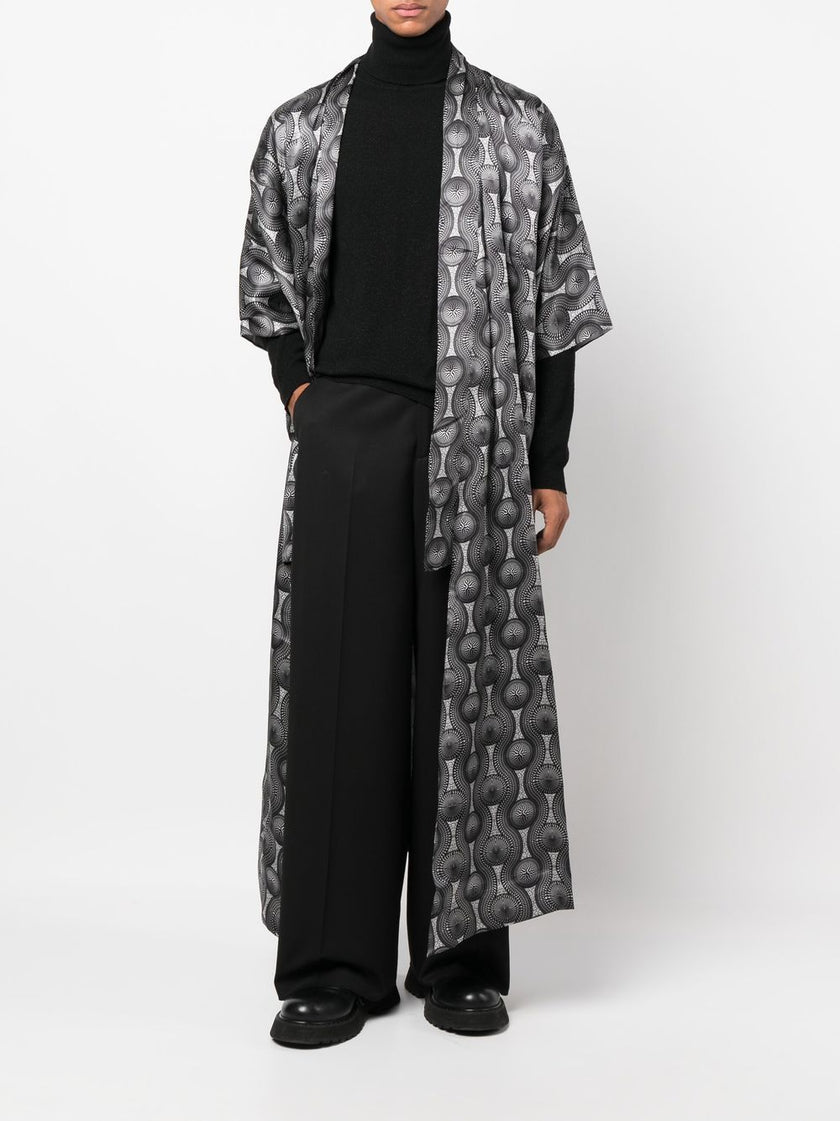 Ozwald Boateng Printed silk long kimono