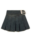 Balenciaga Buckle Pleated Skirt