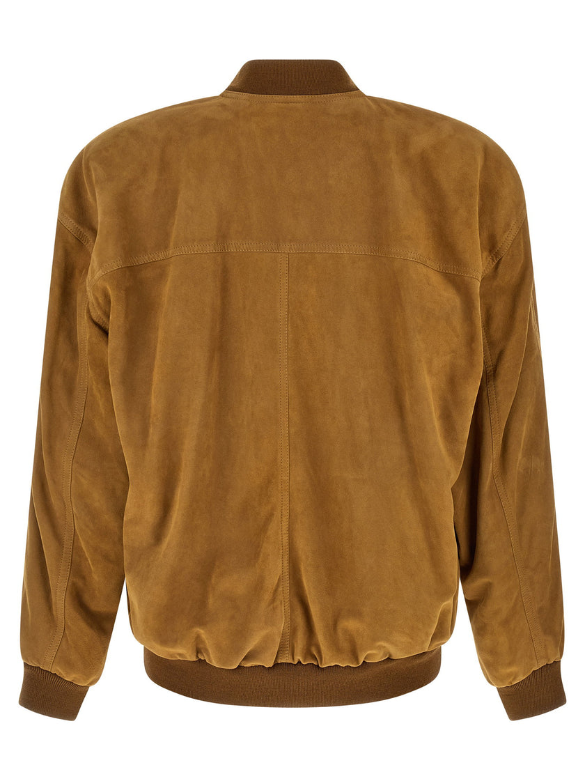 Saint Laurent Suede Bomber Jacket