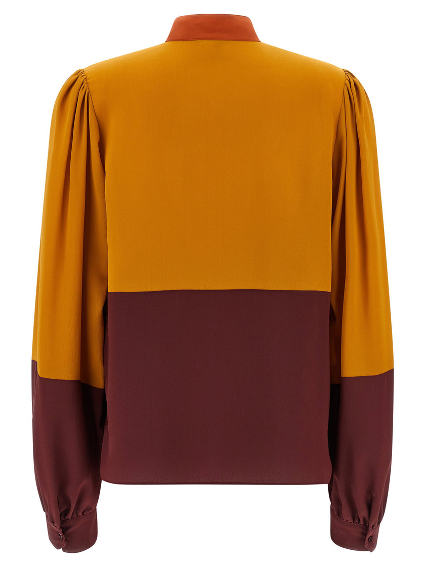Saint Laurent Color-block Blouse