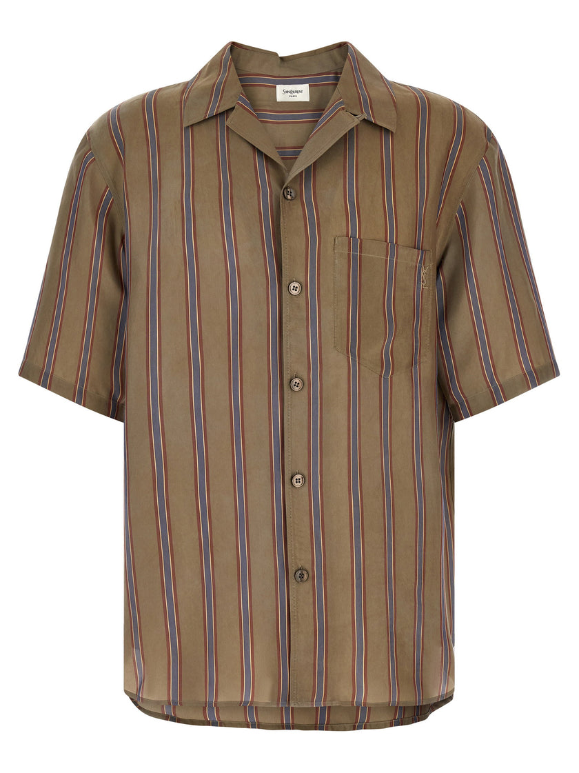Saint Laurent Cassandre Striped Shirt