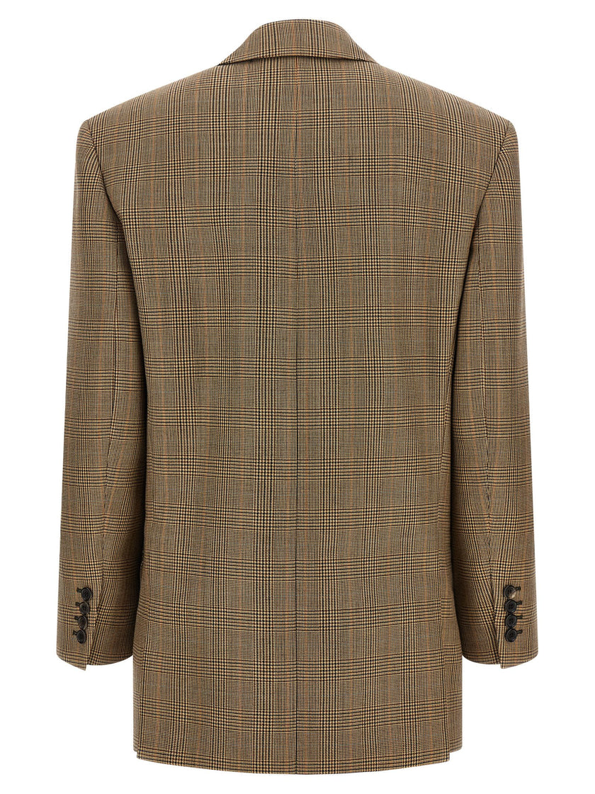 Saint Laurent Prince Of Wales Houndstooth Blazer