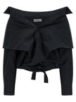 Balenciaga Crop Shirt Off The Shoulder