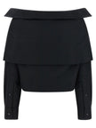 Balenciaga Crop Shirt Off The Shoulder