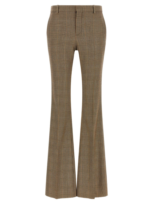 Saint Laurent Prince Of Wales Houndstooth Trousers