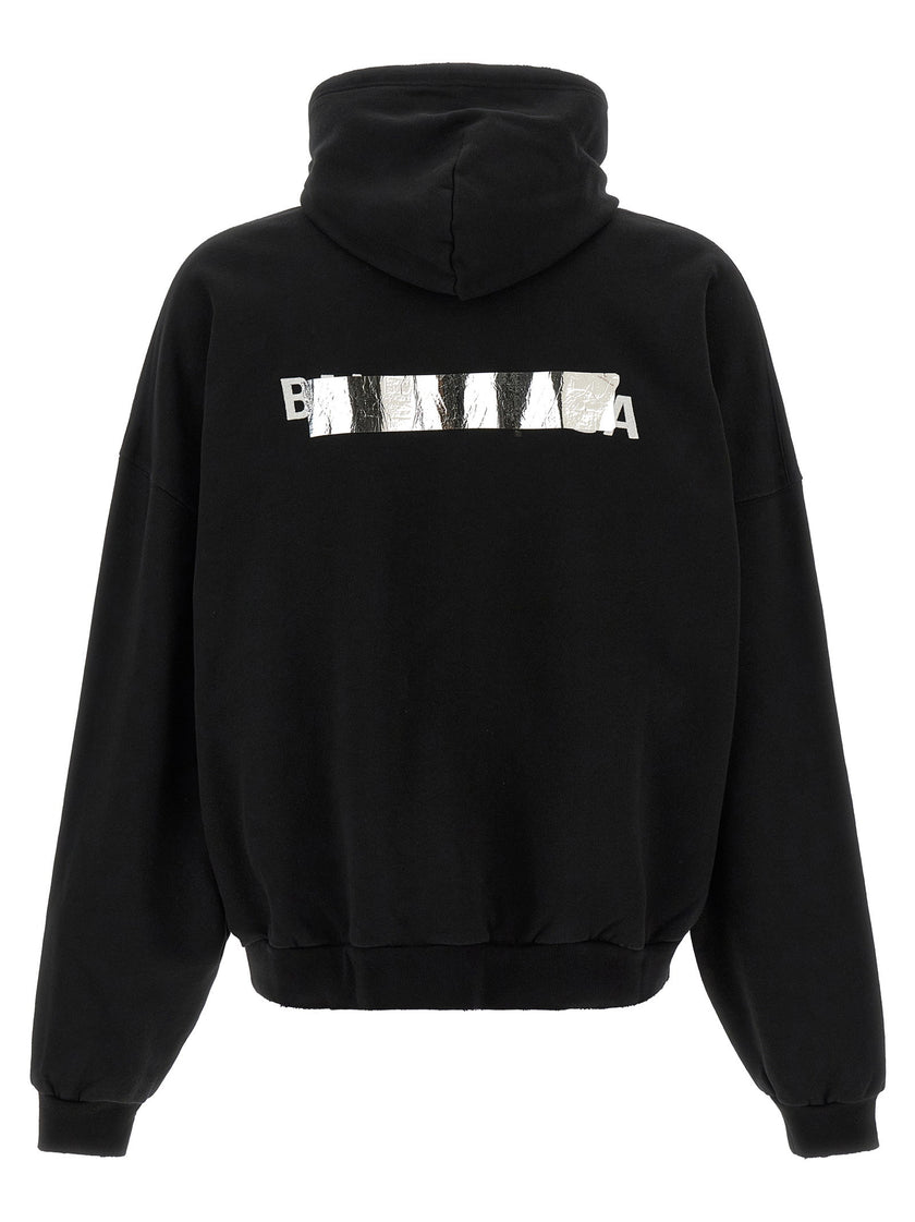 Balenciaga Silver Tape Hoodie