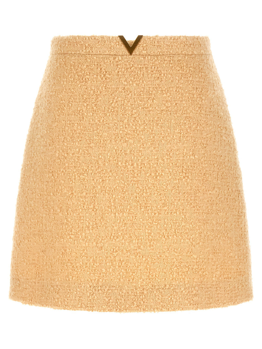 Valentino Garavani V Gold Skirt
