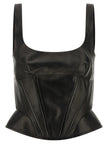 Ermanno Scervino Peplos Leather Top