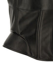 Ermanno Scervino Peplos Leather Top