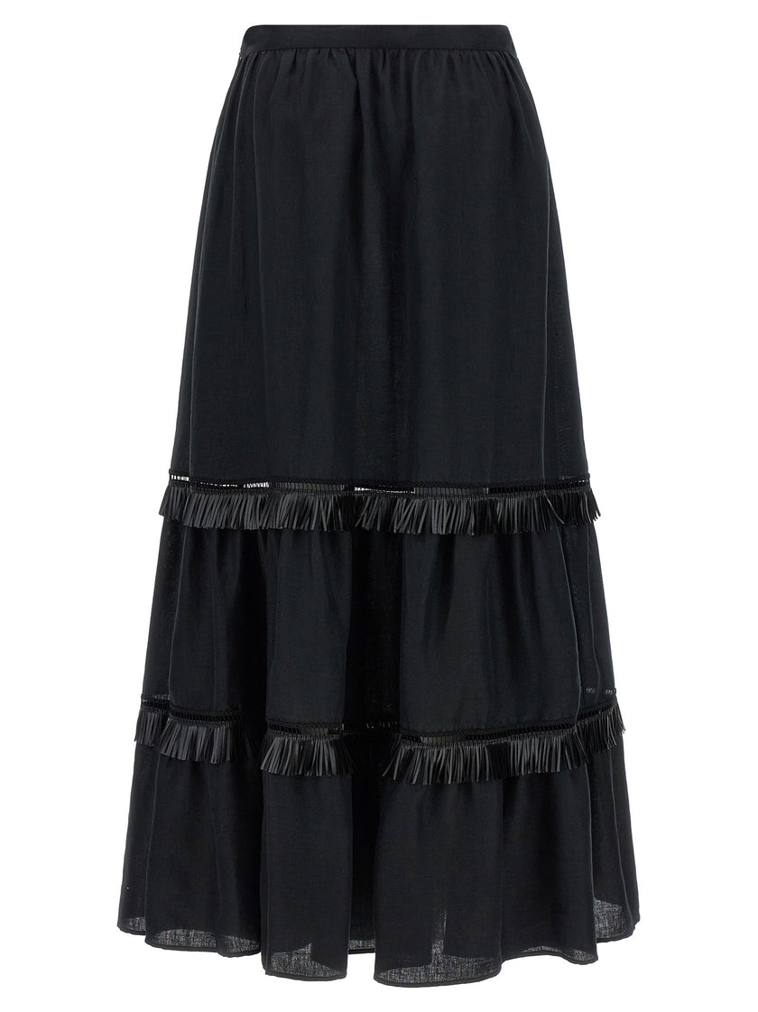 Kiton Fringed Skirt