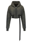 Drkshdw Hooded Cropped Flight Bomber Jacket
