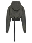 Drkshdw Hooded Cropped Flight Bomber Jacket