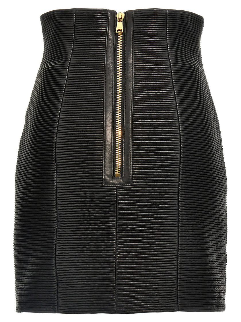 Balmain Hw Rolled Skirt