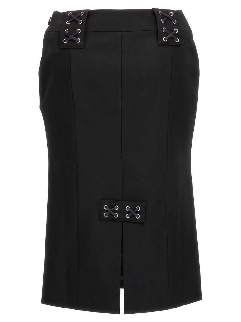 Alessandra Rich Lace-up Skirt