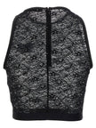 Alessandra Rich Rhinestone Lace Top