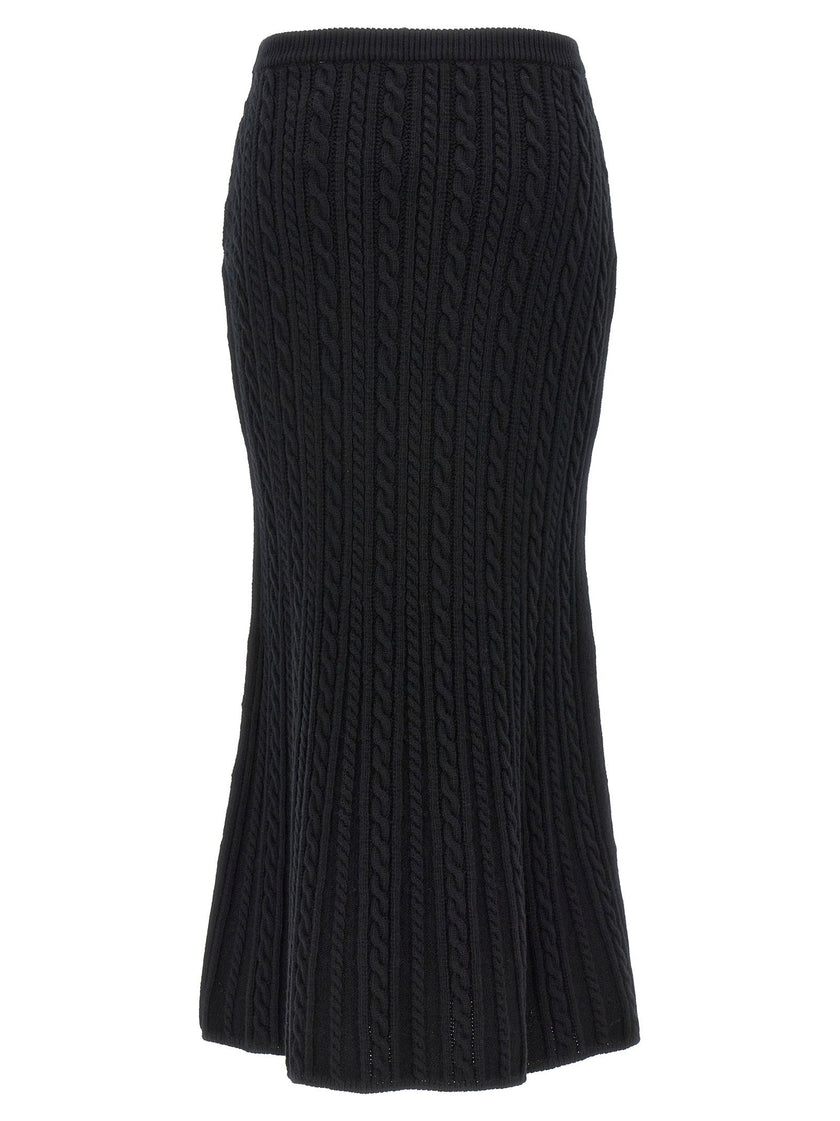 Alessandra Rich Maxi Wool Skirt