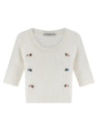 Alessandra Rich Carded Mohair Sweater